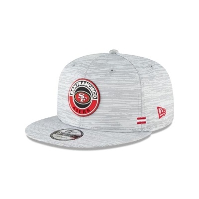 Grey San Francisco 49ers Hat - New Era NFL Official NFL Fall Sideline 9FIFTY Snapback Caps USA8567210